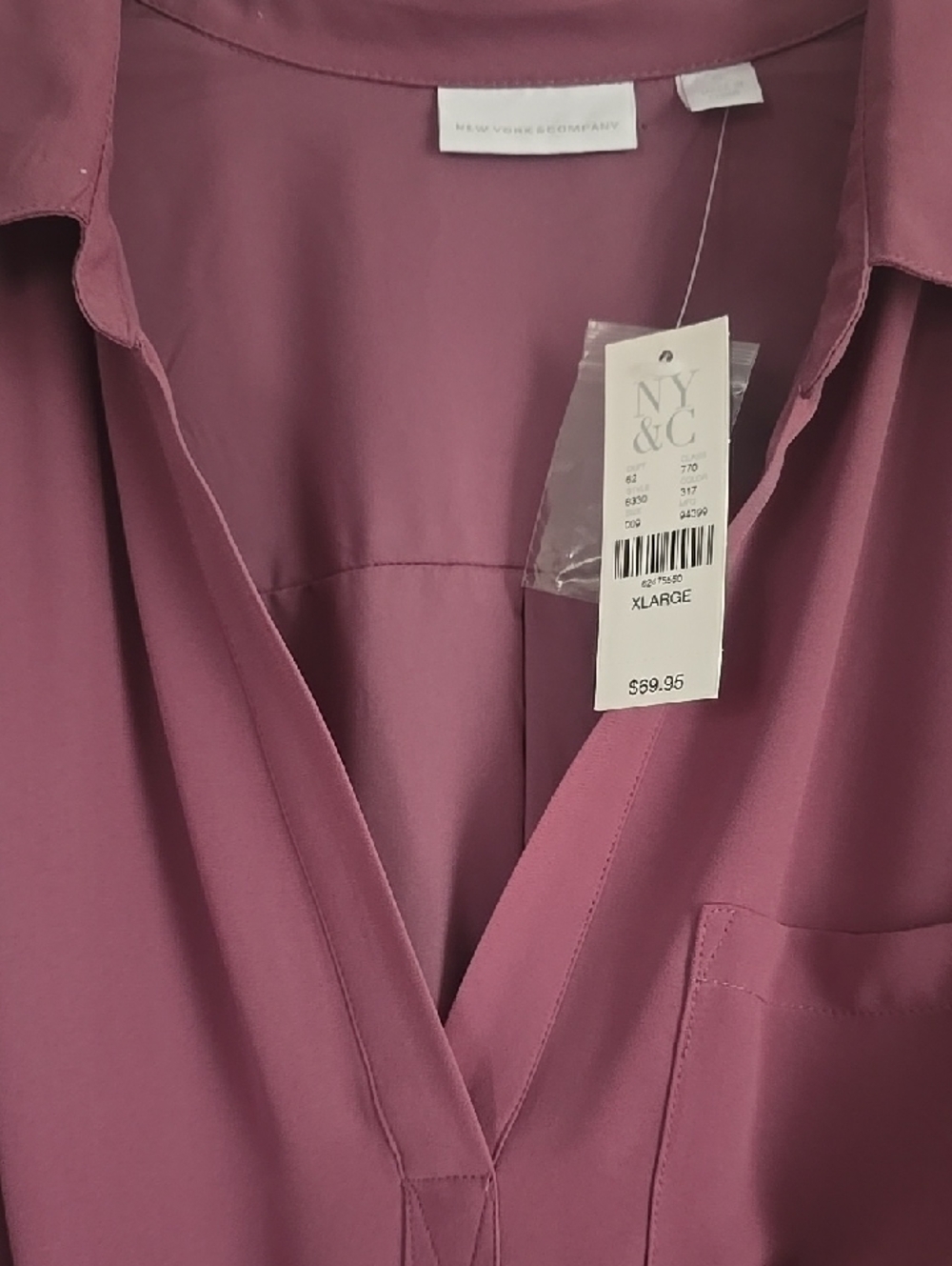 New York & Company Mauve/Purple Midi Dress